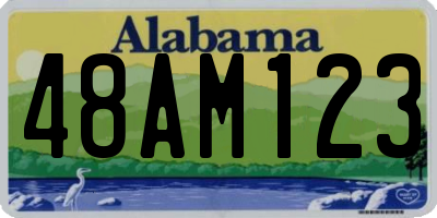 AL license plate 48AM123