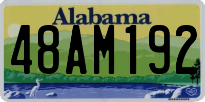 AL license plate 48AM192