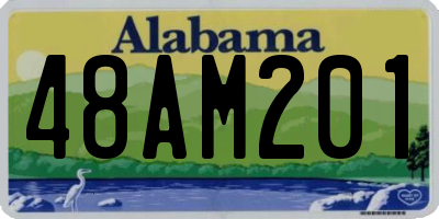 AL license plate 48AM201