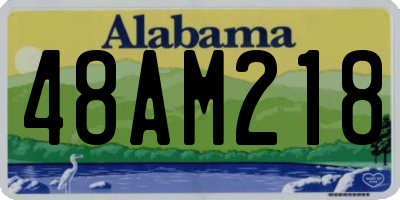 AL license plate 48AM218