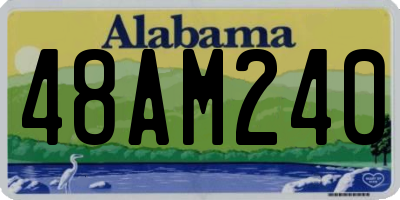AL license plate 48AM240