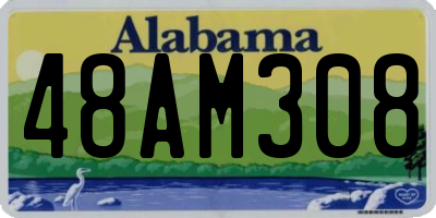 AL license plate 48AM308