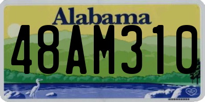 AL license plate 48AM310
