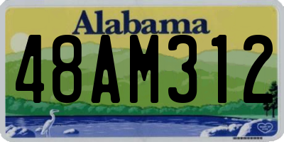 AL license plate 48AM312