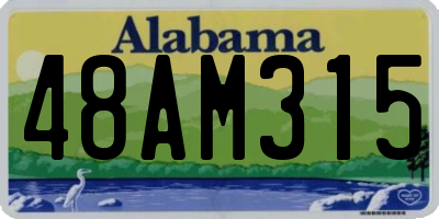 AL license plate 48AM315
