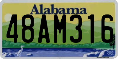 AL license plate 48AM316