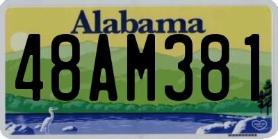 AL license plate 48AM381