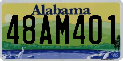 AL license plate 48AM401