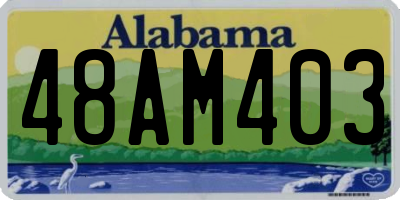 AL license plate 48AM403