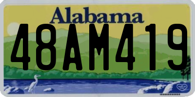 AL license plate 48AM419