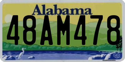 AL license plate 48AM478