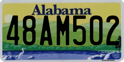 AL license plate 48AM502