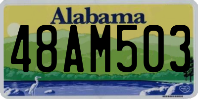 AL license plate 48AM503