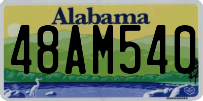 AL license plate 48AM540