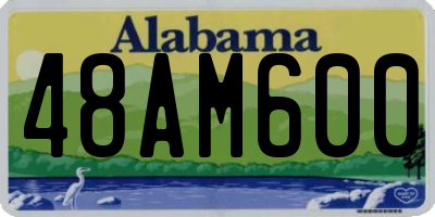 AL license plate 48AM600