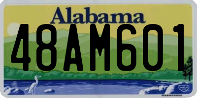 AL license plate 48AM601