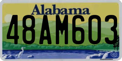 AL license plate 48AM603