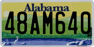 AL license plate 48AM640