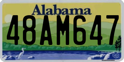 AL license plate 48AM647