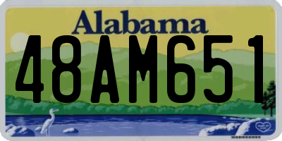 AL license plate 48AM651