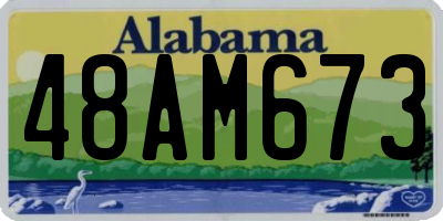 AL license plate 48AM673