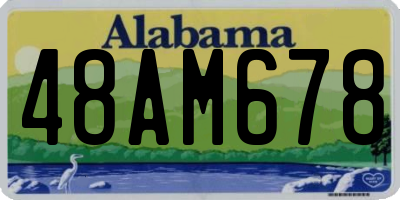 AL license plate 48AM678
