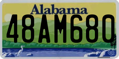 AL license plate 48AM680