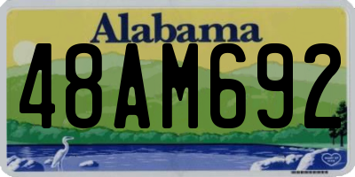 AL license plate 48AM692