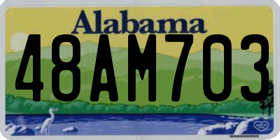 AL license plate 48AM703
