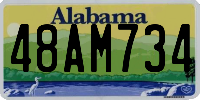 AL license plate 48AM734