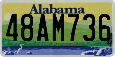 AL license plate 48AM736