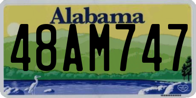 AL license plate 48AM747