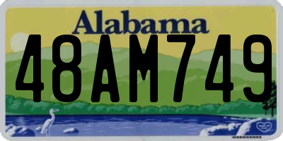 AL license plate 48AM749