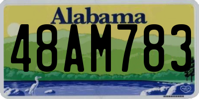 AL license plate 48AM783