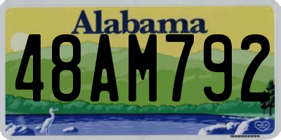 AL license plate 48AM792