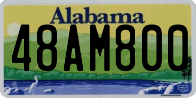 AL license plate 48AM800
