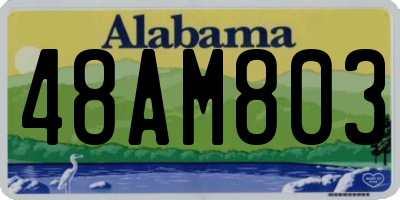 AL license plate 48AM803