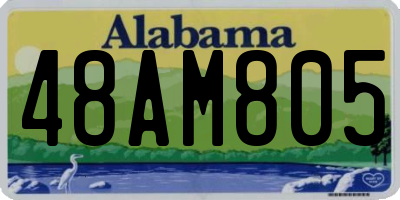 AL license plate 48AM805