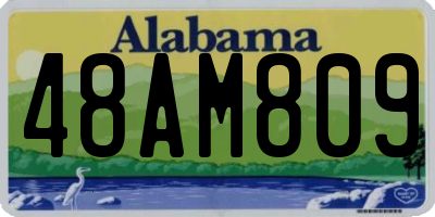 AL license plate 48AM809