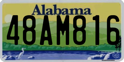AL license plate 48AM816