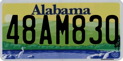 AL license plate 48AM830