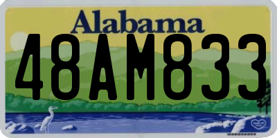 AL license plate 48AM833
