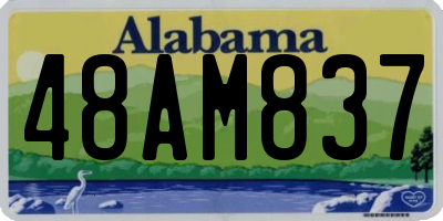 AL license plate 48AM837