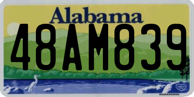 AL license plate 48AM839