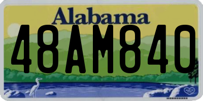 AL license plate 48AM840
