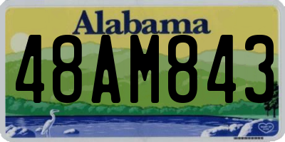 AL license plate 48AM843
