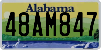 AL license plate 48AM847