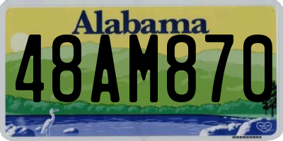 AL license plate 48AM870