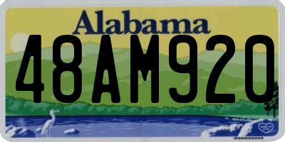 AL license plate 48AM920
