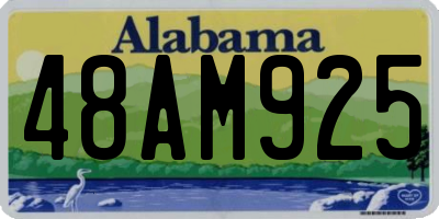AL license plate 48AM925